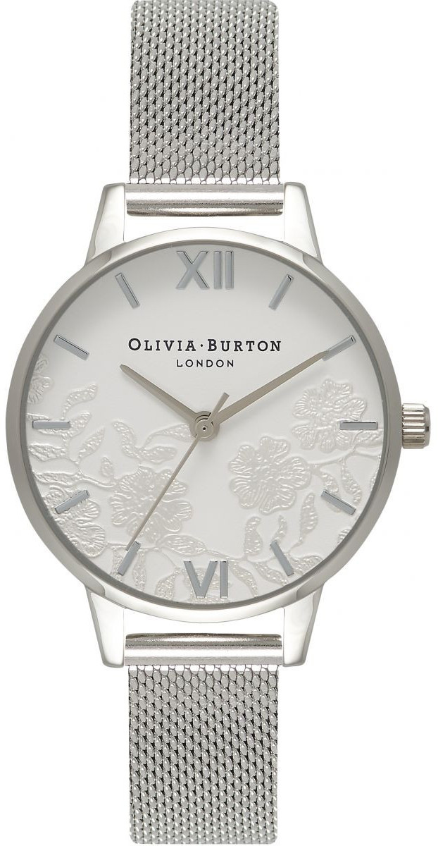 Olivia Burton Lace Detail Silver Mesh OB16MV54 Keskisen Kello Oy