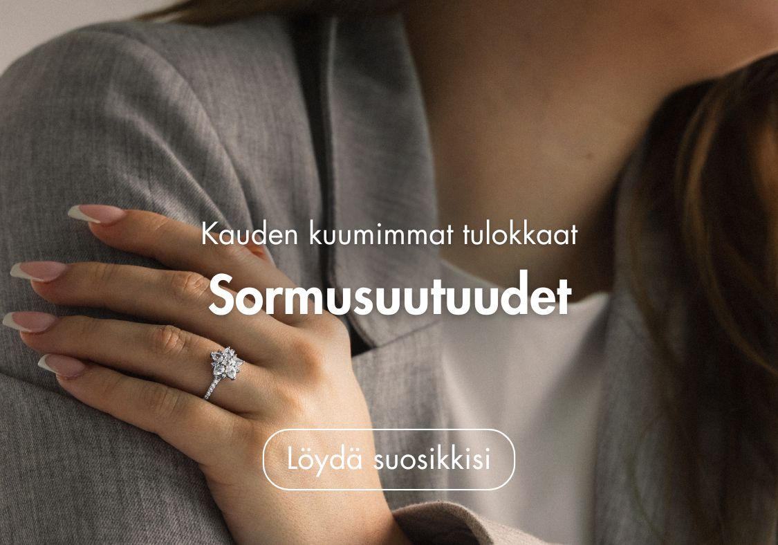 Kauden suosituimmat sormusuutuudet löydät Keskisen Kellon valikoimasta!